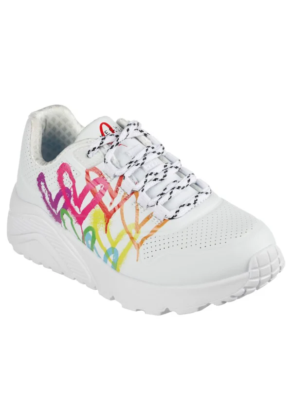 Skechers Uno Lite – LOVE BRIGHTS Kinder Sneaker 314061L Weiß / Bunt 1