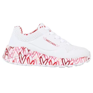 Skechers Street UNO LITE – LOVEY LUV Sneakers Women Mädchen JGoldcrown Weiss 11