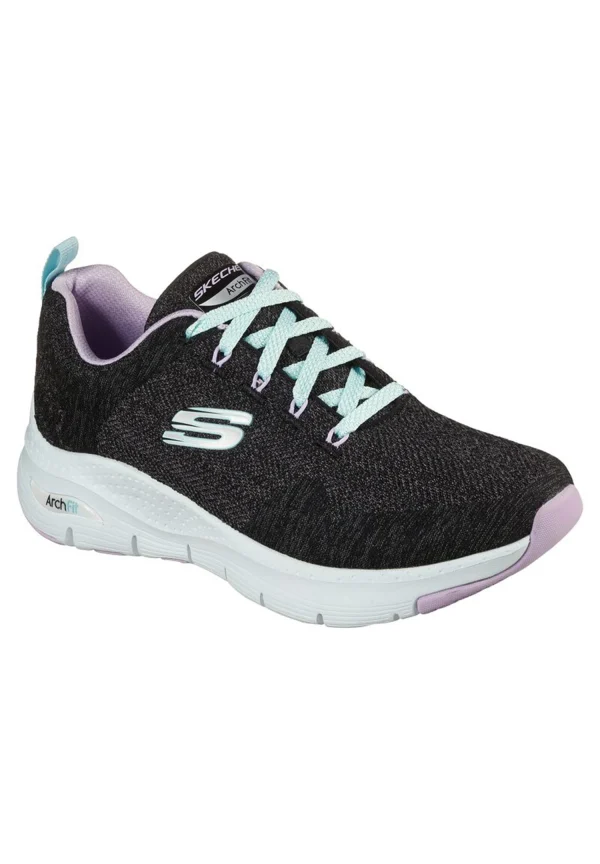 Skechers SPORT WOMENS ARCH FIT COMFY WAVE Sneakers Damen 149414/BKLV Schwarz/lila 1