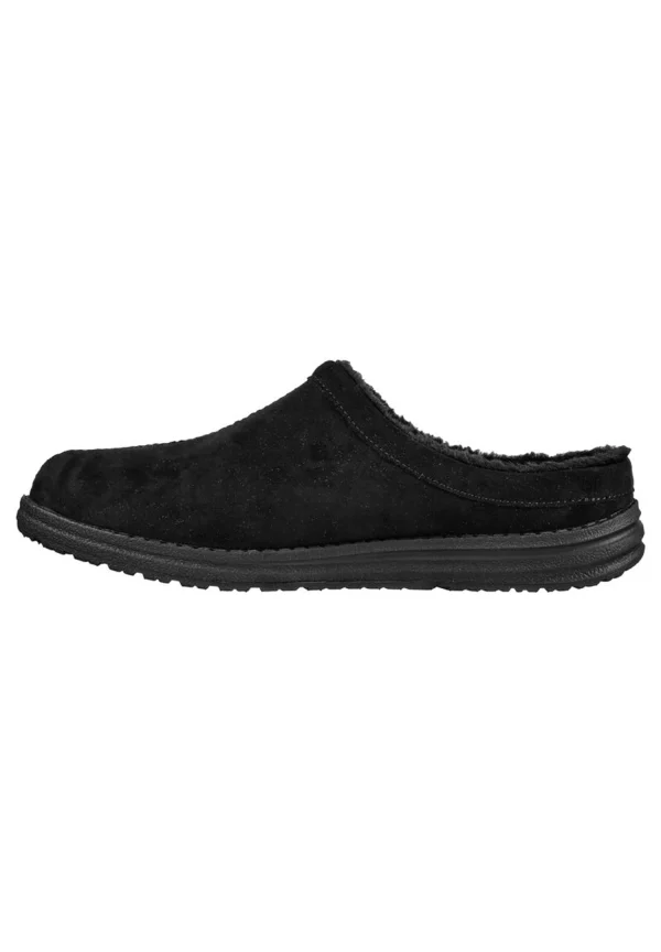 Skechers Relaxed Fit Melson HARMEN Herren Hausschuhe Pantoffeln Gefüttert 210378 Schwarz 4