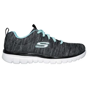 Skechers SPORT WOMENS GRACEFUL TWISTED FORTUNE Sneakers Damen Schwarz 12