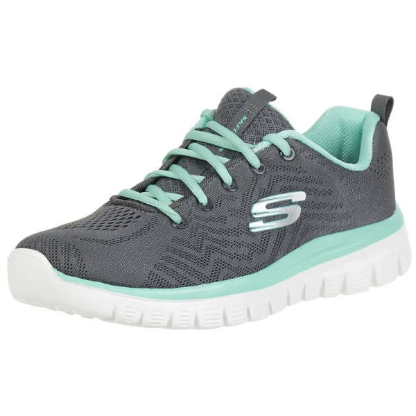 Skechers Sport Womens GRACEFUL GET CONNECTED Sneakers Damen Schuhe Grau 1