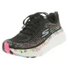 Skechers MAX CUSHIONNING ELITE PAINTED WITH LOVE Damen Sneakers JGoldcrown Schwarz 11