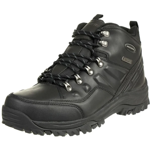 Skechers Relment TRAVEN Stiefel Outdoor Schuhe Waterproof Leder RELAXED FIT BBK 1