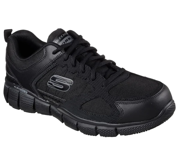 Skechers Herren Work Telfin-SANPHET Sicherheitsschuhe Arbeitsschuhe Sneaker 77152EC Schwarz 1