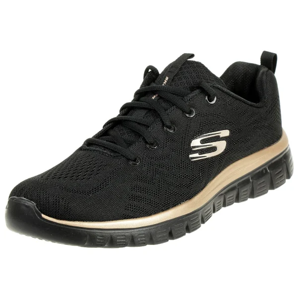 Skechers Sport Womens GRACEFUL GET CONNECTED Frauen Black/Rose Gold 12615 BKRG 1