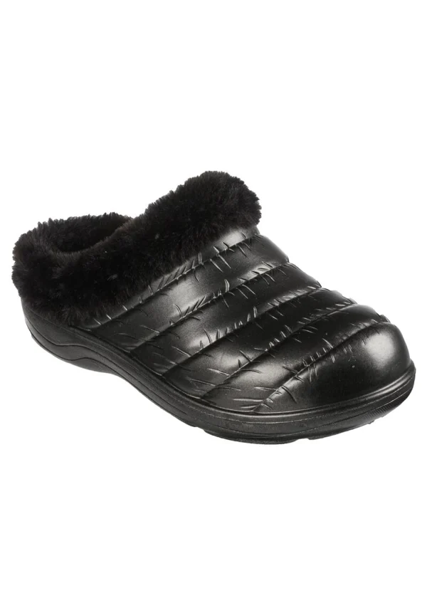 Skechers Damen Cozy Camper Glamping Hausschuhe Pantoffeln Gefüttert 111356 Schwarz 1