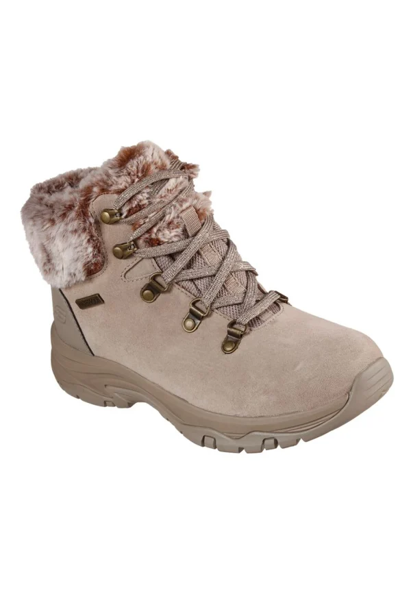 Skechers Damen Trego – FALLS FINEST Winterstiefelette Boots Gefüttert 167178 Taupe 1