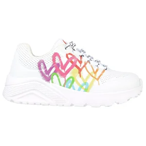 Skechers Uno Lite – LOVE BRIGHTS Kinder Sneaker 314061L Weiß / Bunt 9