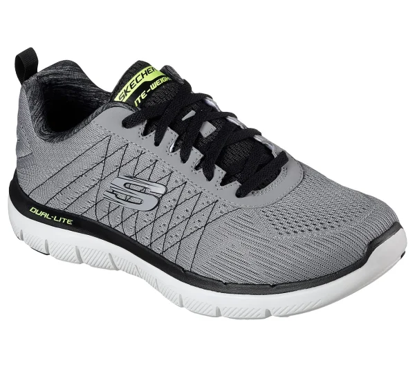 Skechers Sport Mens FLEX ADVANTAGE 2.0 THE HAPPS Sportschuhe/Laufschuhe Herren Schuhe Grau 3