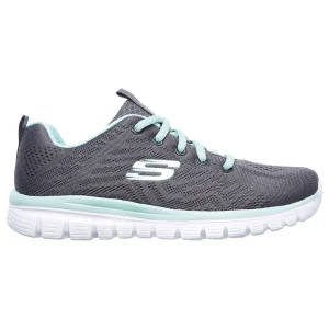 Skechers Sport Womens GRACEFUL GET CONNECTED Sneakers Damen Schuhe Grau 18