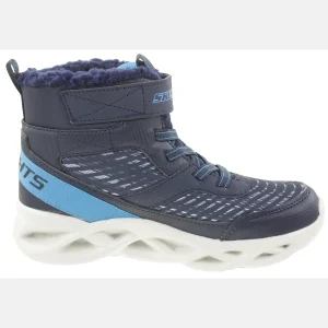 Skechers S Lights Twisted Brights Drovox Jungen Stiefel Gefüttert LED 401651L Blau 16