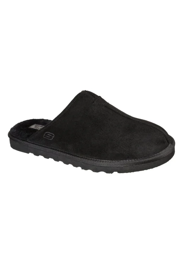 Skechers Relaxed Fit RENTEN PALCO Herren Hausschuhe Pantoffeln Gefüttert 66094 Schwarz 1