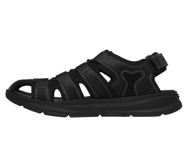 Skechers Men’s USA Street Wear RELONE HENTON Sandalen Herren Schwarz 4