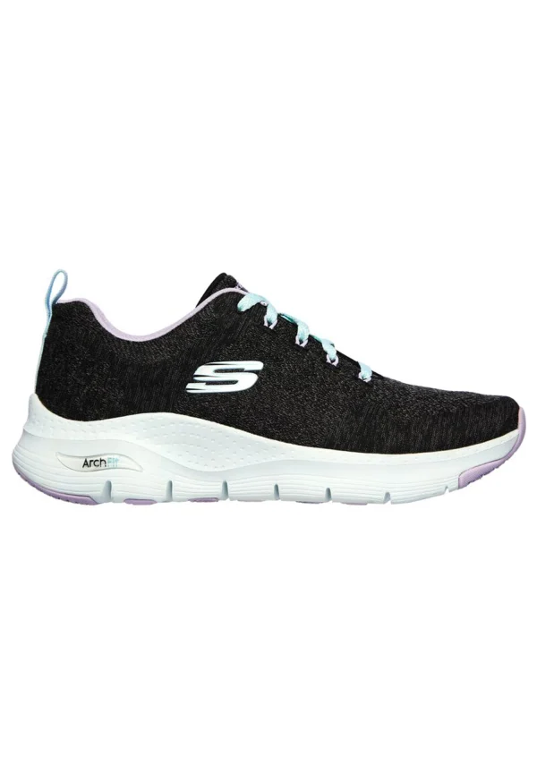 Skechers SPORT WOMENS ARCH FIT COMFY WAVE Sneakers Damen 149414/BKLV Schwarz/lila 3