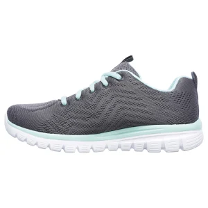 Skechers Sport Womens GRACEFUL GET CONNECTED Sneakers Damen Schuhe Grau 12