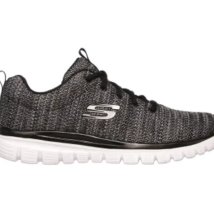 Skechers Sport Womens GRACEFUL TWISTED FORTUNE Sneakers Damen Schuhe Schwarz 18