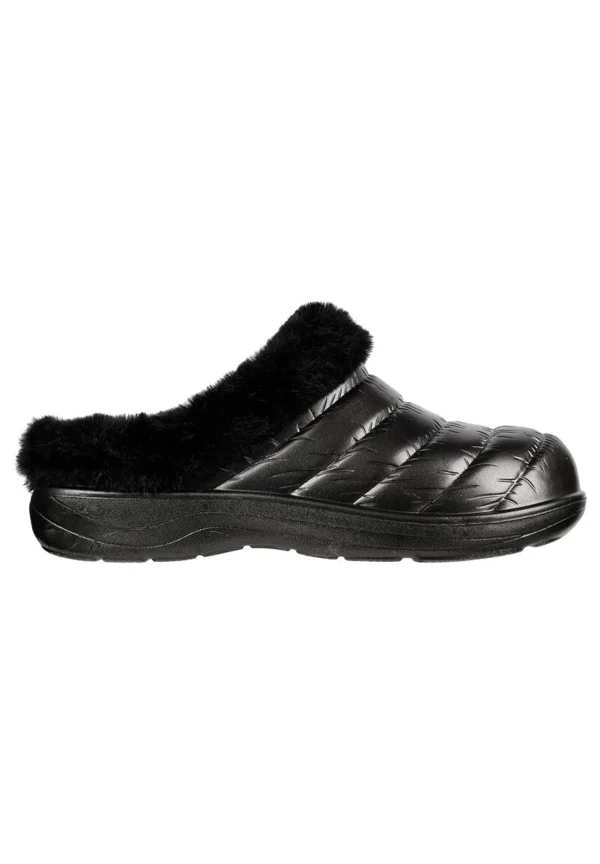 Skechers Damen Cozy Camper Glamping Hausschuhe Pantoffeln Gefüttert 111356 Schwarz 4