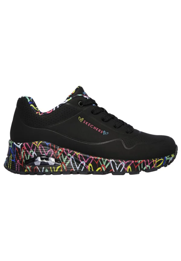 Skechers Street UNO LOVING LOVE Sneakers Women JGoldcrown Schwarz 4