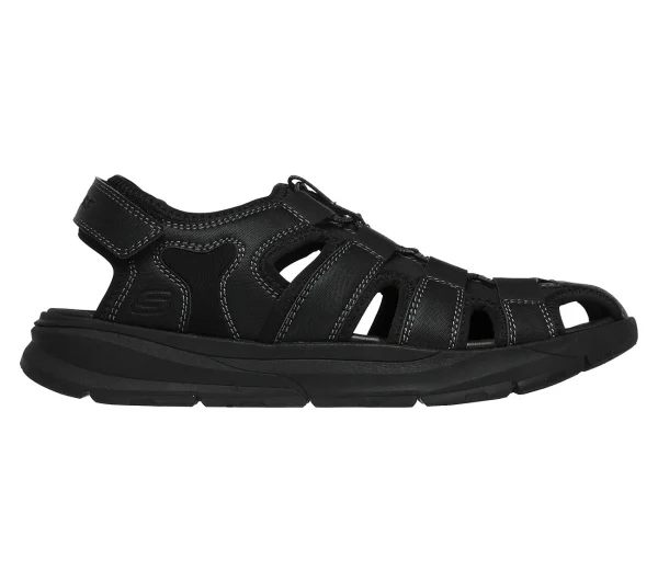 Skechers Men’s USA Street Wear RELONE HENTON Sandalen Herren Schwarz 3