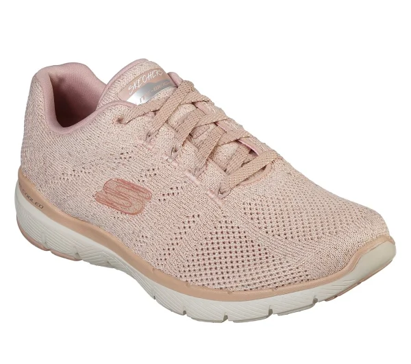 Skechers Sport Womens FLEX APPEAL 3.0 METAL WORKS Sneakers Women Pink 1