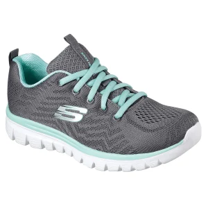 Skechers Sport Womens GRACEFUL GET CONNECTED Sneakers Damen Schuhe Grau 14