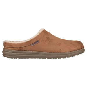 Skechers Relaxed Fit Melson HARMEN Herren Hausschuhe Pantoffeln Gefüttert 210378 Natur 9