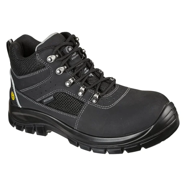 Skechers Work Trophus – LETIC Herren Stiefel Sicherheitsschuhe Arbeitsschuhe 200002EC Schwarz 1