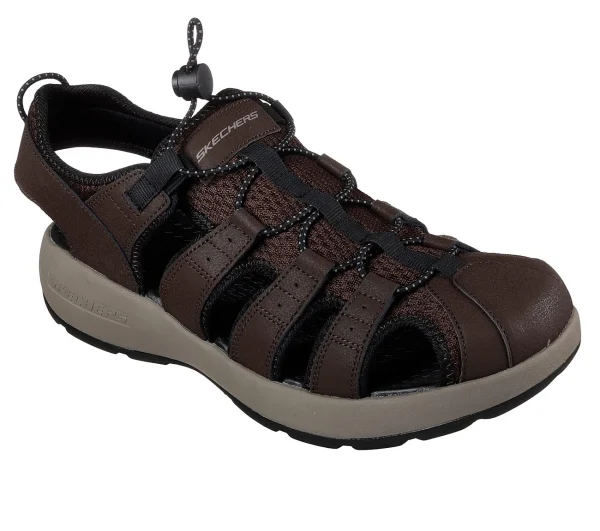 Skechers Herren Sport Casual MELBO JOURNEYMAN 2 Sandalen Men Braun 1