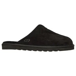 Skechers Relaxed Fit RENTEN PALCO Herren Hausschuhe Pantoffeln Gefüttert 66094 Schwarz 11