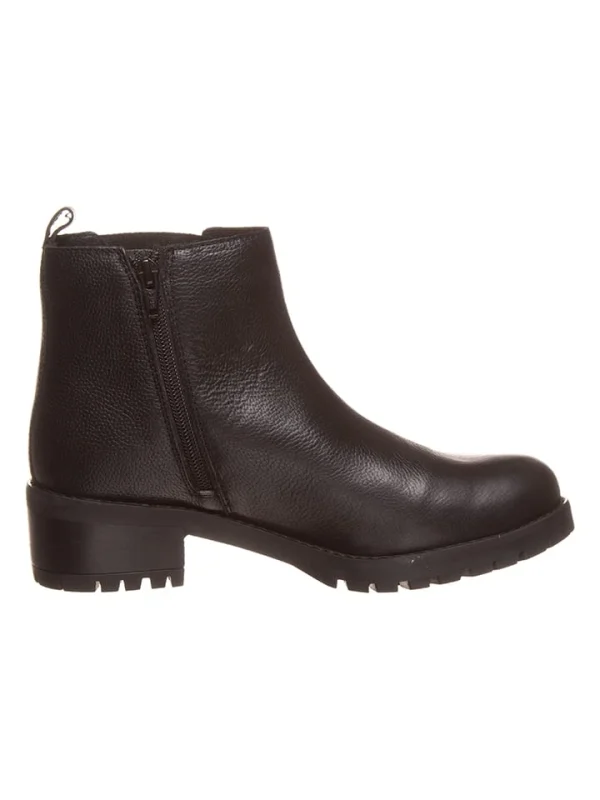 Skechers Leder-Stiefeletten In Schwarz 3