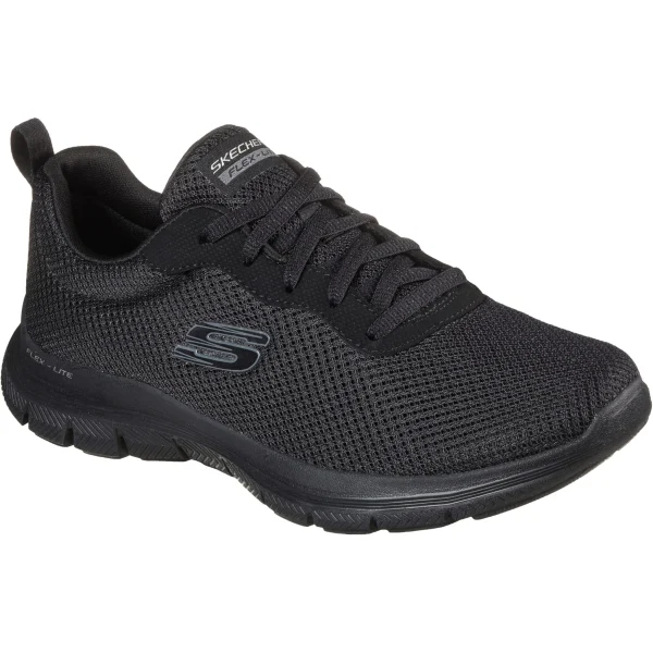 Skechers Sneaker Flex Appeal 4.0 In Black Mesh-trim 6