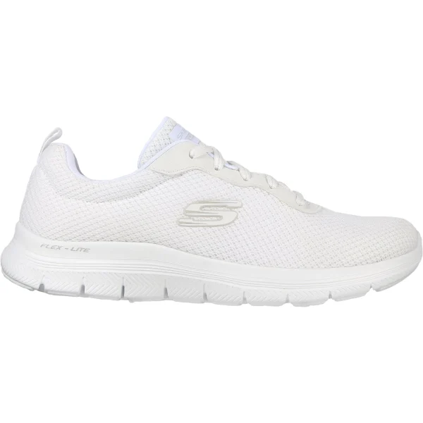 Skechers Sneaker Flex Appeal 4.0 In White Mesh – Trim 1