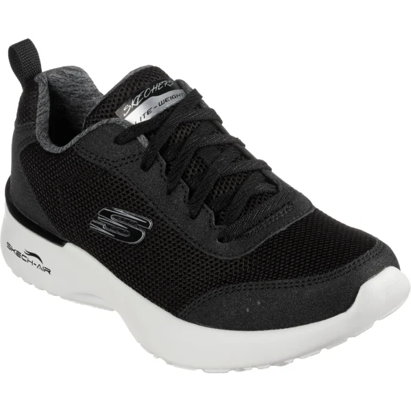 Skechers Sneaker Skech Air Dynamight In Black Mesh – White Trim 6