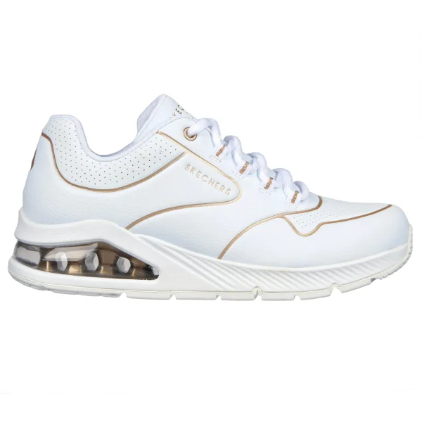 Skechers Sneaker Uno 2 In White-golden Trim 4